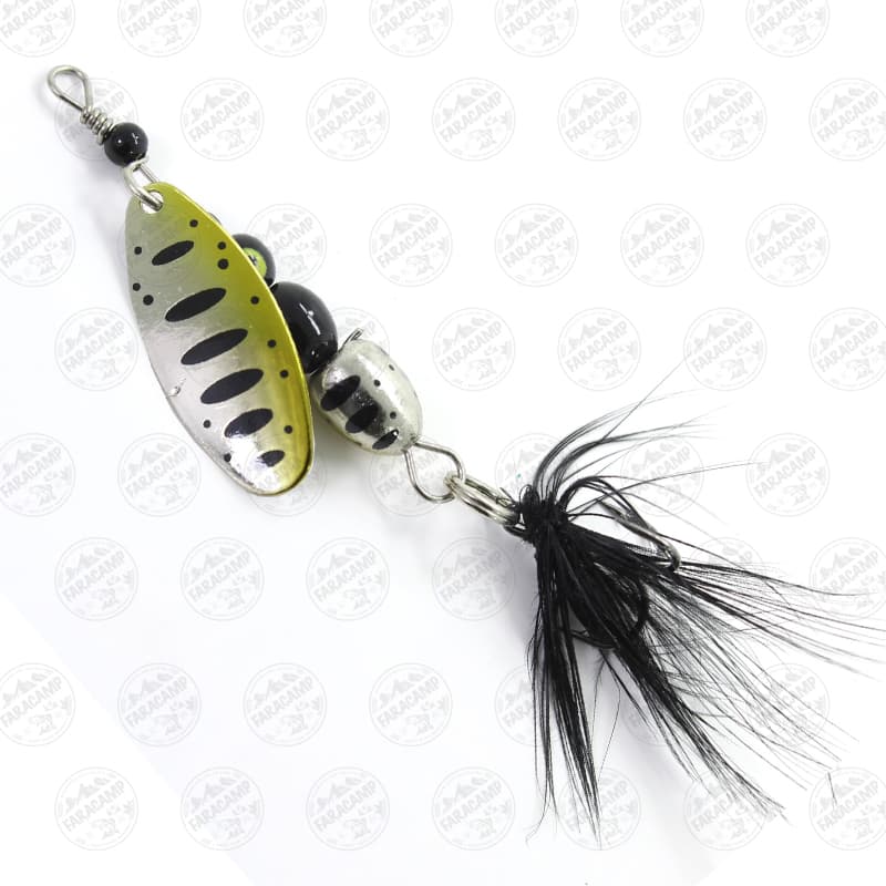لانسه نقره ای طلایی ۸ گرم، سایز ۲ کاپیتان، CAPTAIN 6045 BEE BIRD SPOON 8GR CO6