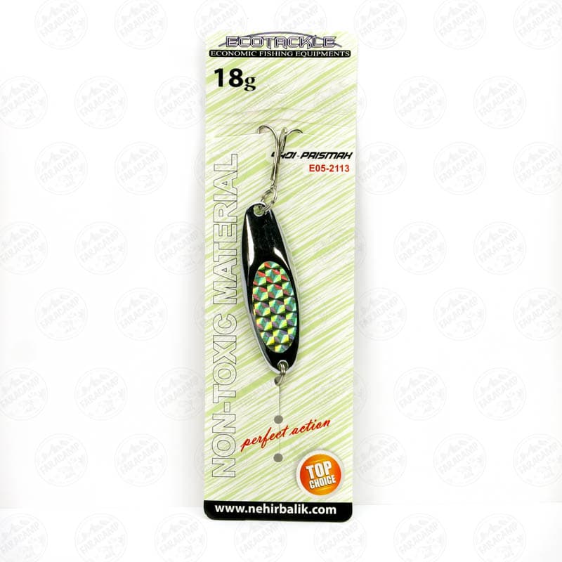 قاشقک ماهیگیری نقره ای هولوگرامی اکو تکل ۱۸ گرم / ECOTACKLE 2113 W03 PRISMAX E05
