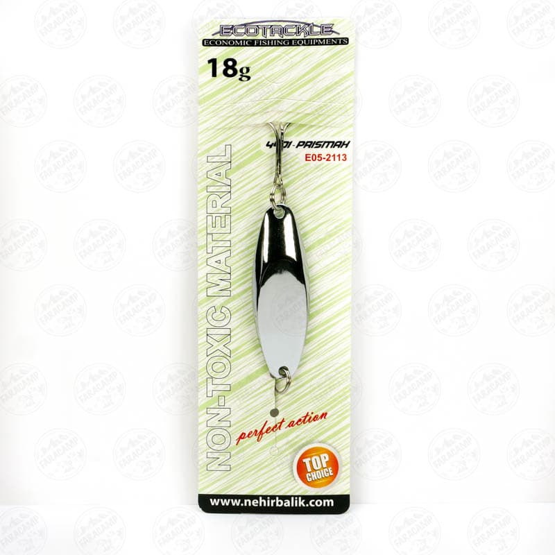 قاشقک ماهیگیری نقره ای اکو تکل ۱۸ گرم / ECOTACKLE 2113 PRISMAX E05