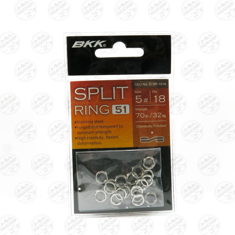 حلقه قلاب لور بی کی کی سایز ۵ بسته ۱۸ عددی BKK SPLIT RING-51