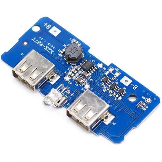 ماژول ساخت پاوربانک دارای دو خروجی 5V 1A USB