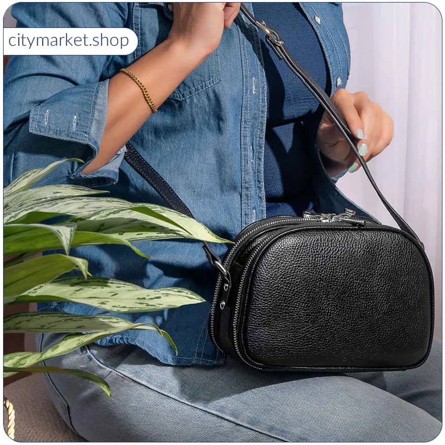 کیف چرم دوشی زنانه کد BB123 — تصویر ۲