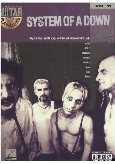 Guitar Play-Along Volume 57 – System Of A Down