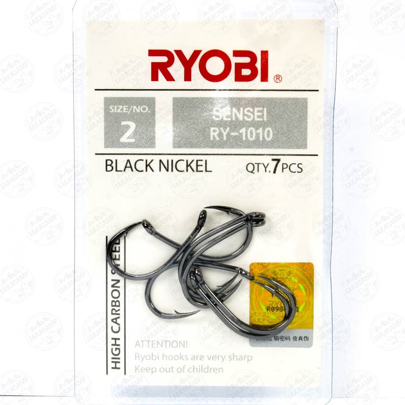 قلاب نیکل مشکی ریوبی سایز ۲ بسته ۷ عددی مدل RYOBI BLACK NICKEL RY-1010
