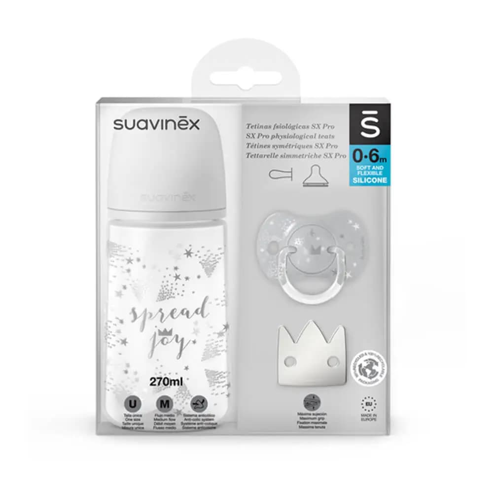 ست آغازین شیشه شیر و پستانک سواوینکس Suavinex طرح شادی — تصویر ۶