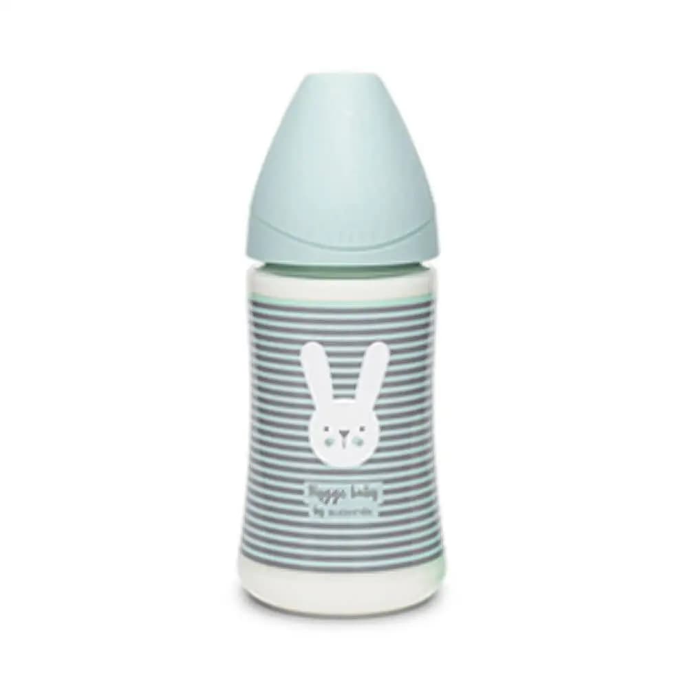 شیشه شیر سری گرد 270 میل سواوینکس Suavinex طرح خرگوش راه راه