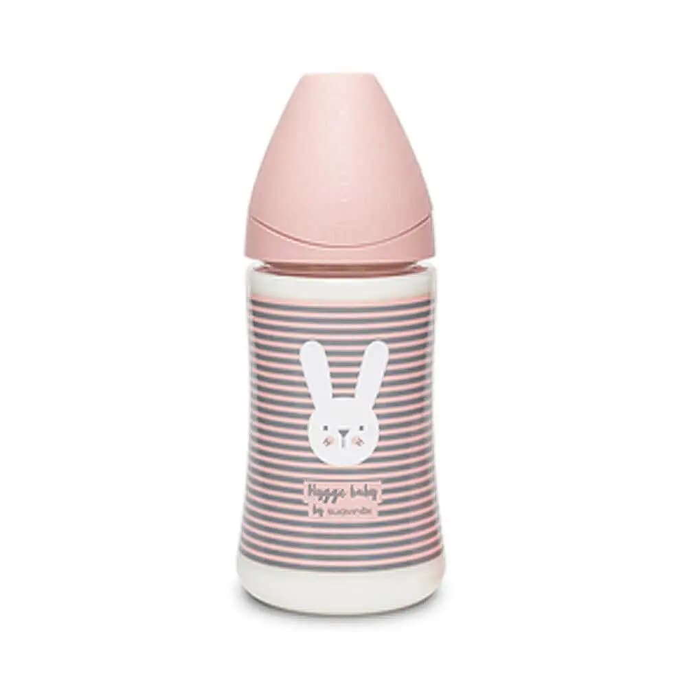 شیشه شیر سری گرد 270 میل سواوینکس Suavinex طرح خرگوش راه راه — تصویر ۳