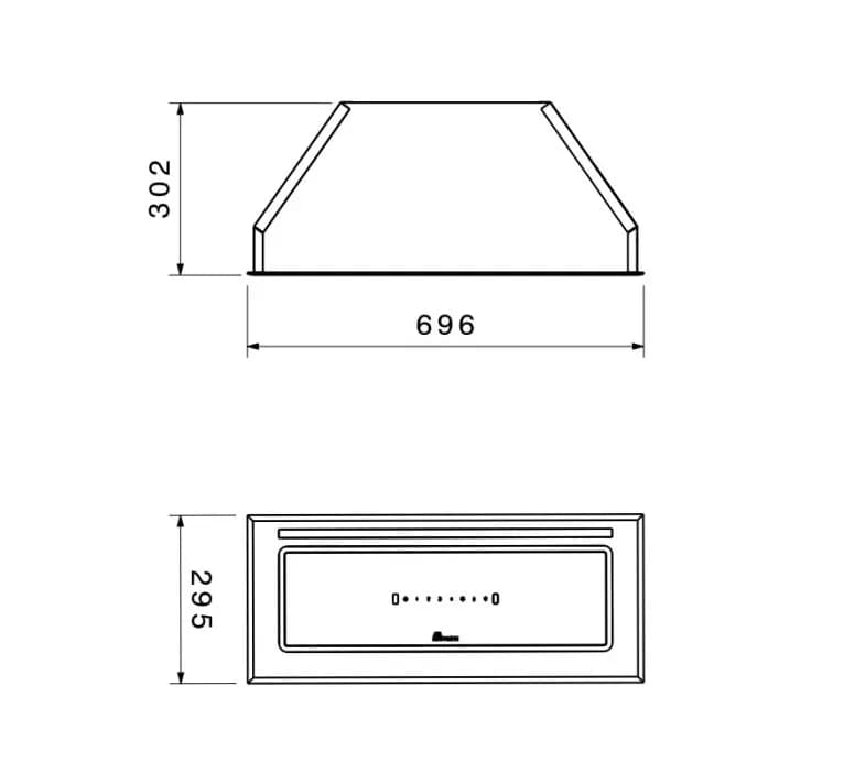 هود مخفی بیمکث مدل 2076 (سنسور دار) سایز 70CM — تصویر ۵