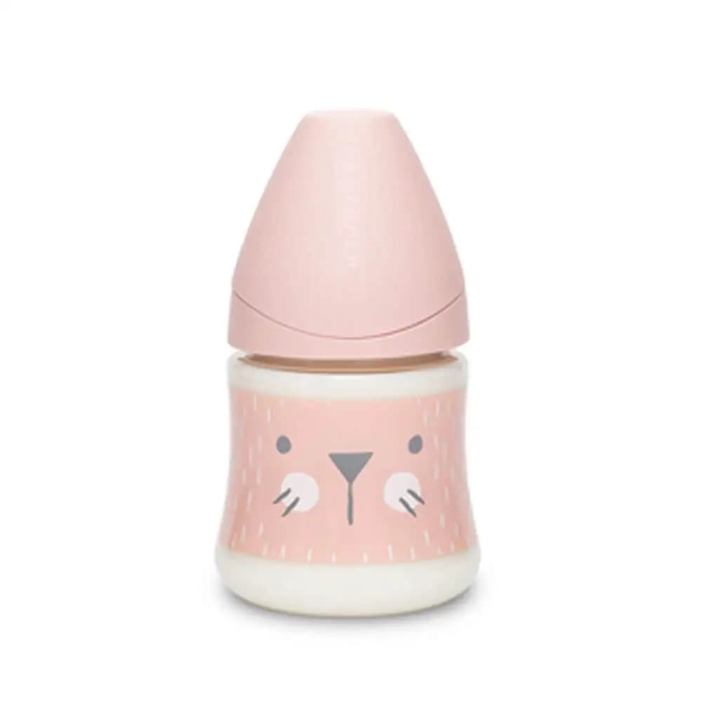 شیشه شیر سری گرد 150 میل سواوینکس Suavinex طرح گربه — تصویر ۲