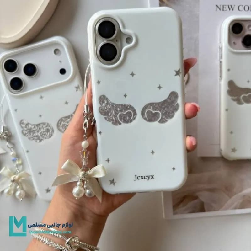 قاب گوشی فانتزی فرشته سفید گیلتری کد C3797 | لوازم جانبی مسلمی