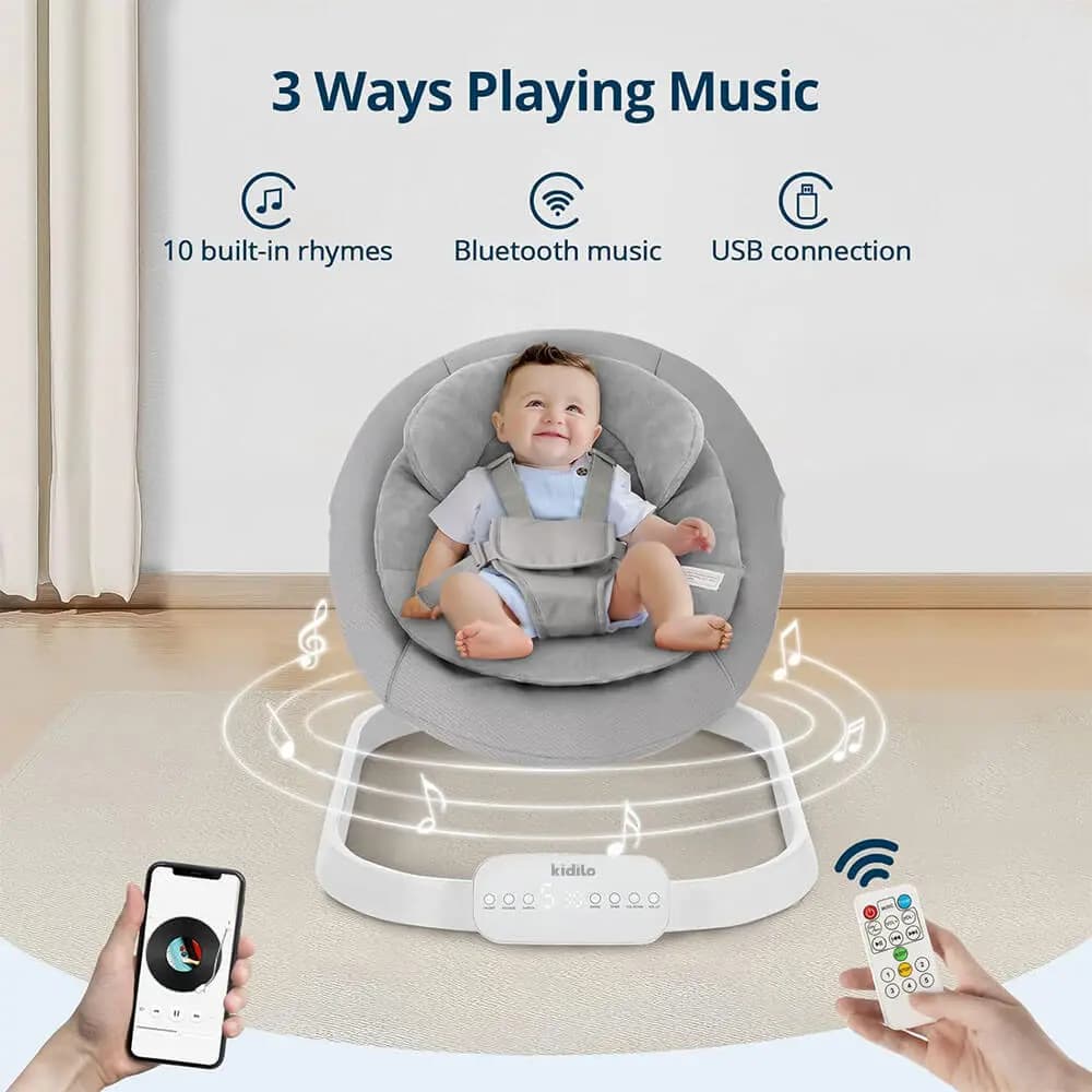 تاب و گهواره برقی کیدیلو Kidilo مدل Deluxe 4in1 — تصویر ۳