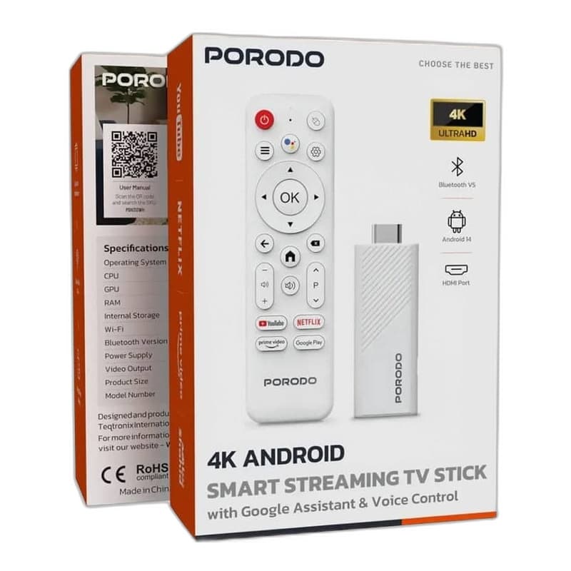 اندروید باکس هوشمند 4k پرودو با دستیار صوتی گوگل مدل PDH313
