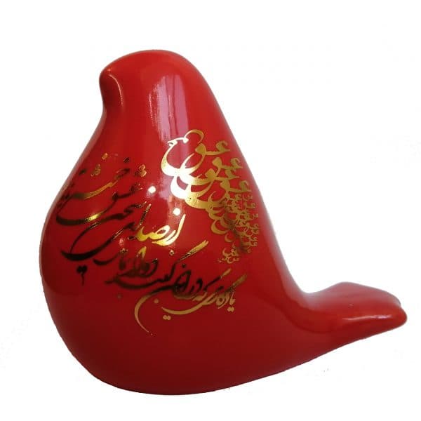 مرغ سرامیکی عشق سرخ