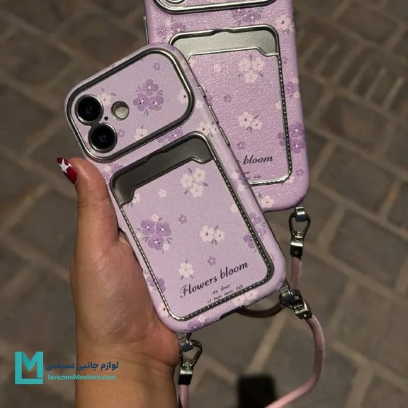 قاب گوشی فانتزی طرح شکوفه بنفش کد C3792 | لوازم جانبی مسلمی — تصویر ۳