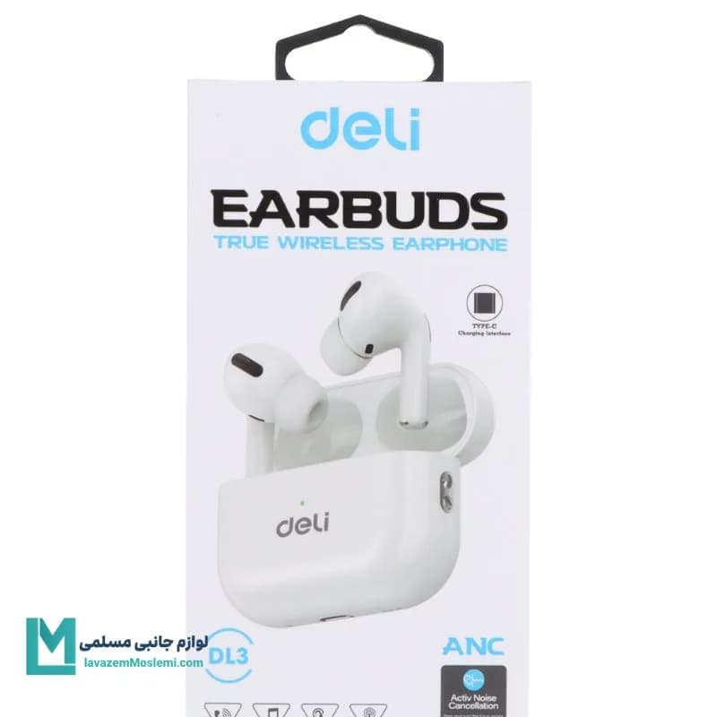 هندزفری بی سیم Deli مدل DL3 ANC – سفید کد EV1016 | لوازم جانبی مسلمی — تصویر ۷