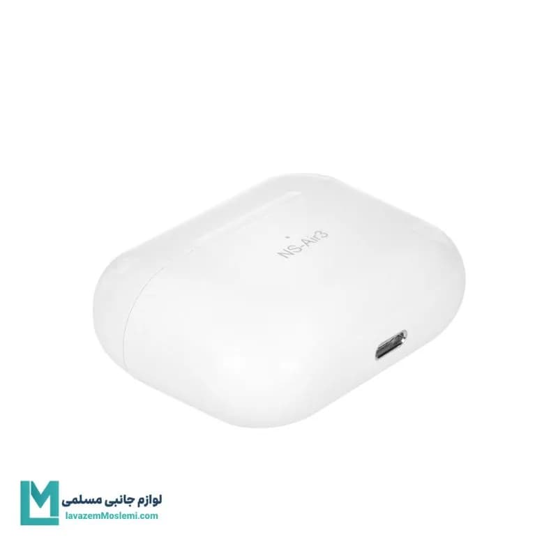 هندزفری بی‌ سیم مدل NS-Air3 به همراه کاور کیس – سفید کد EV1014 | لوازم جانبی مسلمی — تصویر ۳