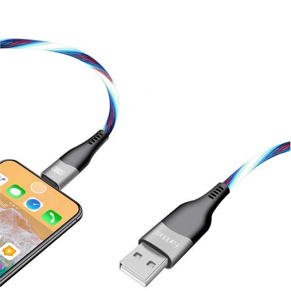 کابل LED تبدیل USB به Micro USB ارلدام مدل EC-096 طول 1 متر — تصویر ۲