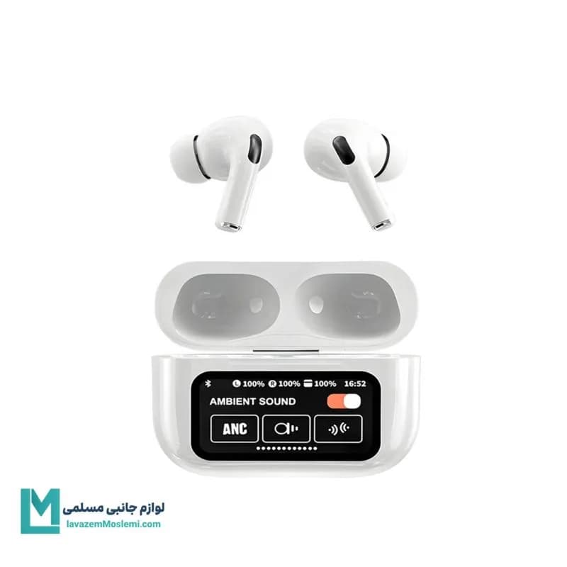 هندزفری بی سیم Touch Control ANC/ENC مدل A9 Pro – سفید کد EV1012 | لوازم جانبی مسلمی