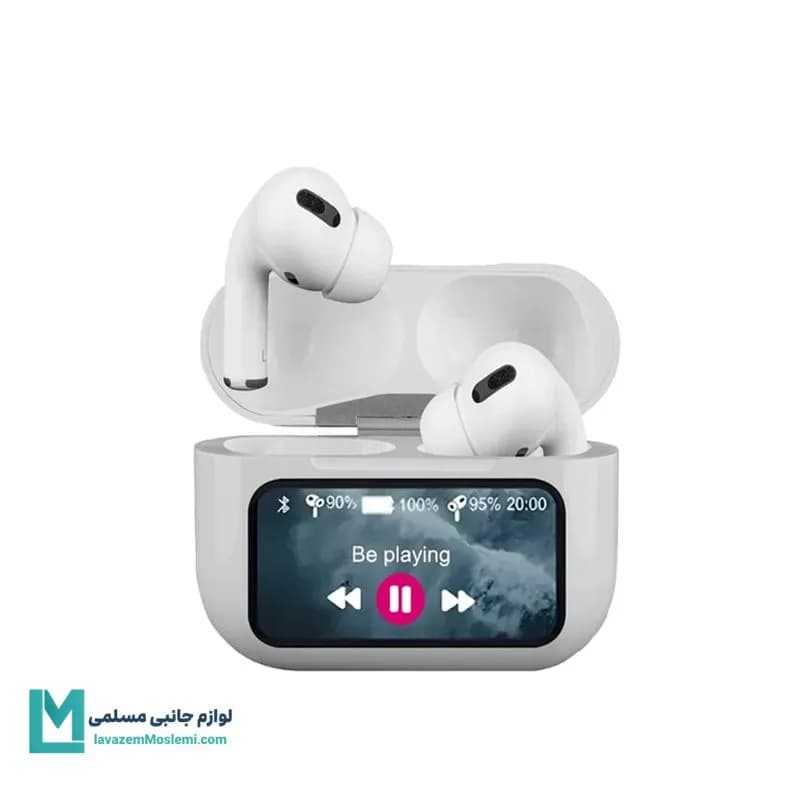 هندزفری بی سیم Touch Control ANC/ENC مدل A9 Pro – سفید کد EV1012 | لوازم جانبی مسلمی — تصویر ۳