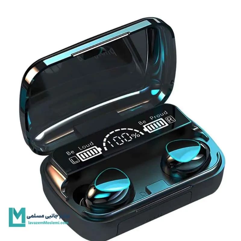 هندزفری بی سیم مدل M10 Pro مشکی کد EV1009 | لوازم جانبی مسلمی — تصویر ۲
