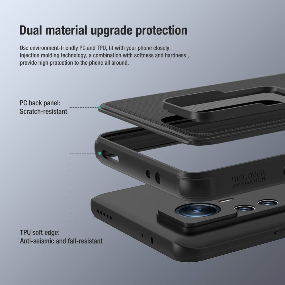 قاب نیلکین برای شیائومی Mi 12T pro مدل Super Frosted Shield pro — تصویر ۳