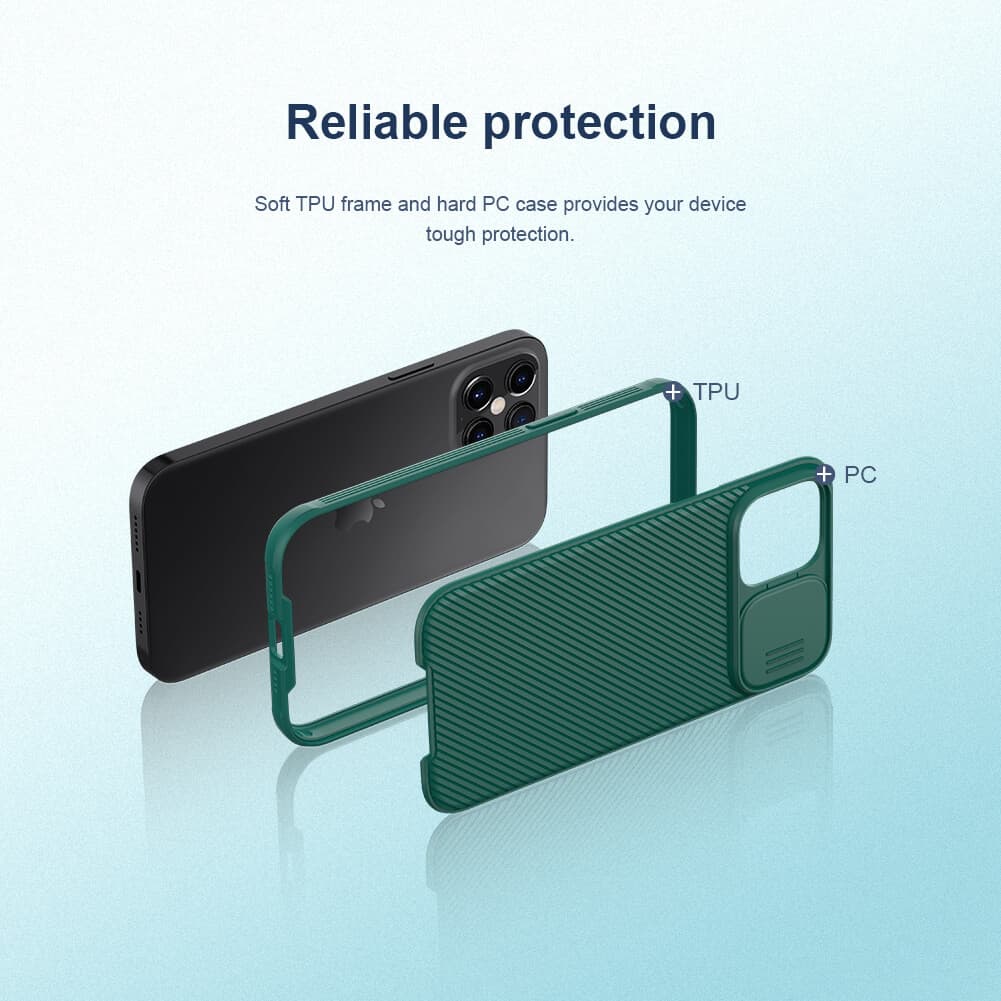 کاور نیلکین CamShield Proمناسب برای اپل 12promax — تصویر ۳