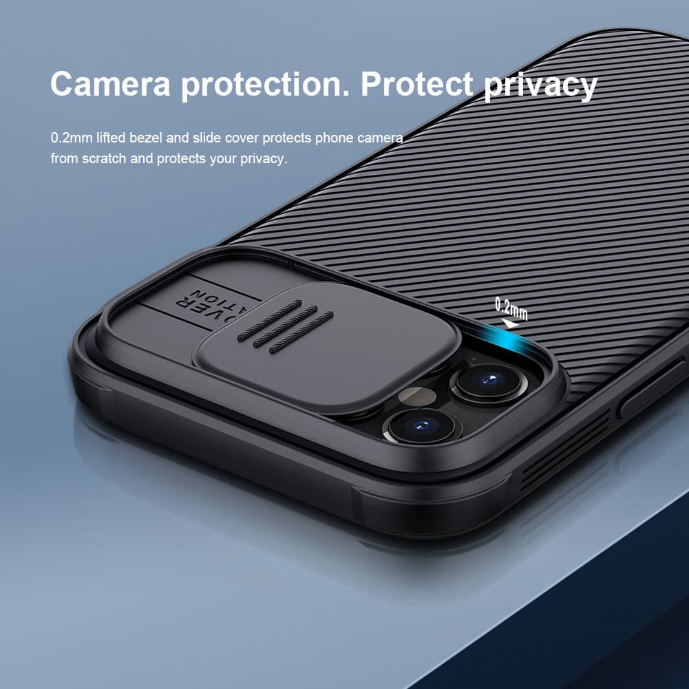 کاور نیلکین CamShield Proمناسب برای اپل 12promax — تصویر ۲