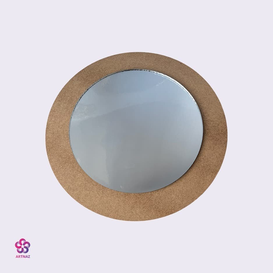 آینه همراه با بیس چوبی (آیینه ، ایینه)