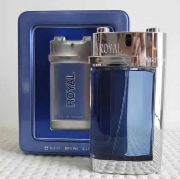 عطر ادکلن رویال آبی جعبه فلزی اصلی و اورجینال سلیون SELLION ROYAL BLUE 100ml