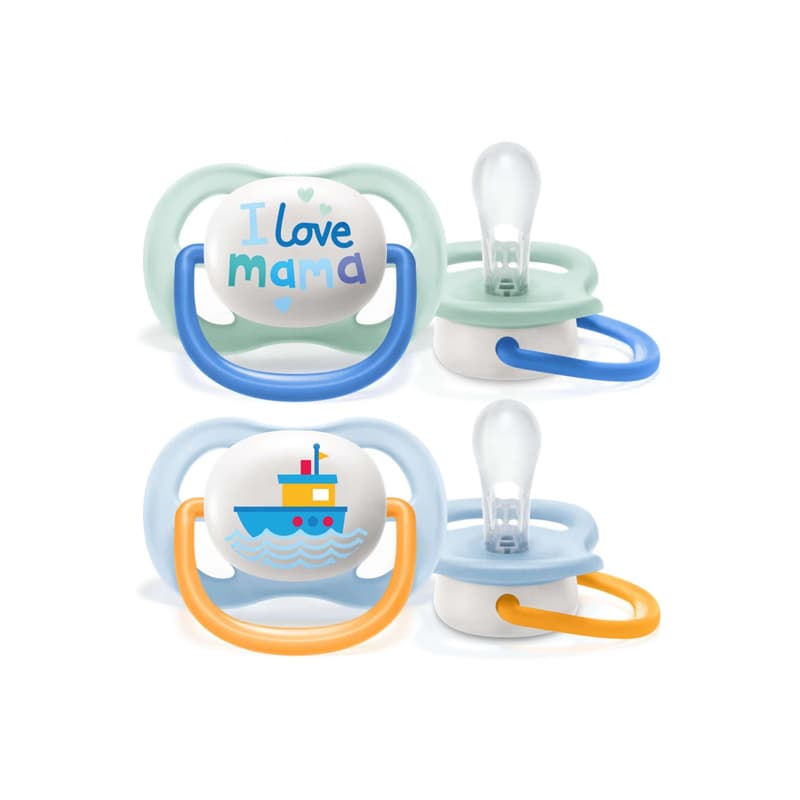 پستانک فیلیپس اونت اولترا ایر تکی مدل کشتی و لاو ماما مناسب نوزاد ۰ تا ۶ ماه Philips Avent Ultra Air — تصویر ۲