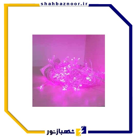 سوزنی صورتی 10 متری 100 لامپ کد 43