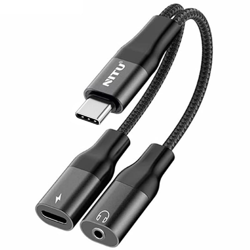 کابل شارژ (تبدیل) صدا AUX به تایپ سی type-c مدل NX022 نیتو NITU
