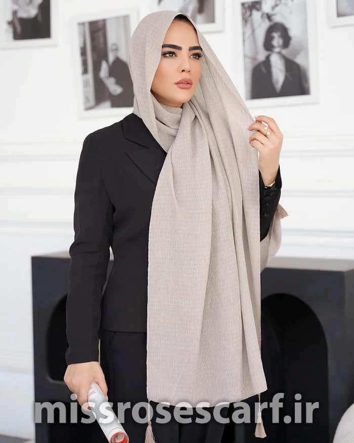 شال پلیسه پنککی کد 17