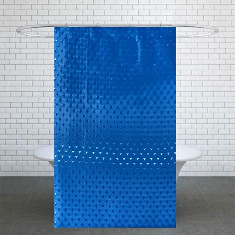 پرده حمام ساتن طرح لوزی سایز 180×200 سانتی متر — تصویر ۲