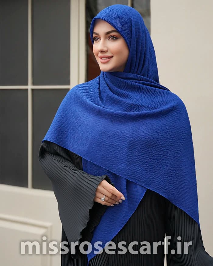 روسری ساده پلیسه S54