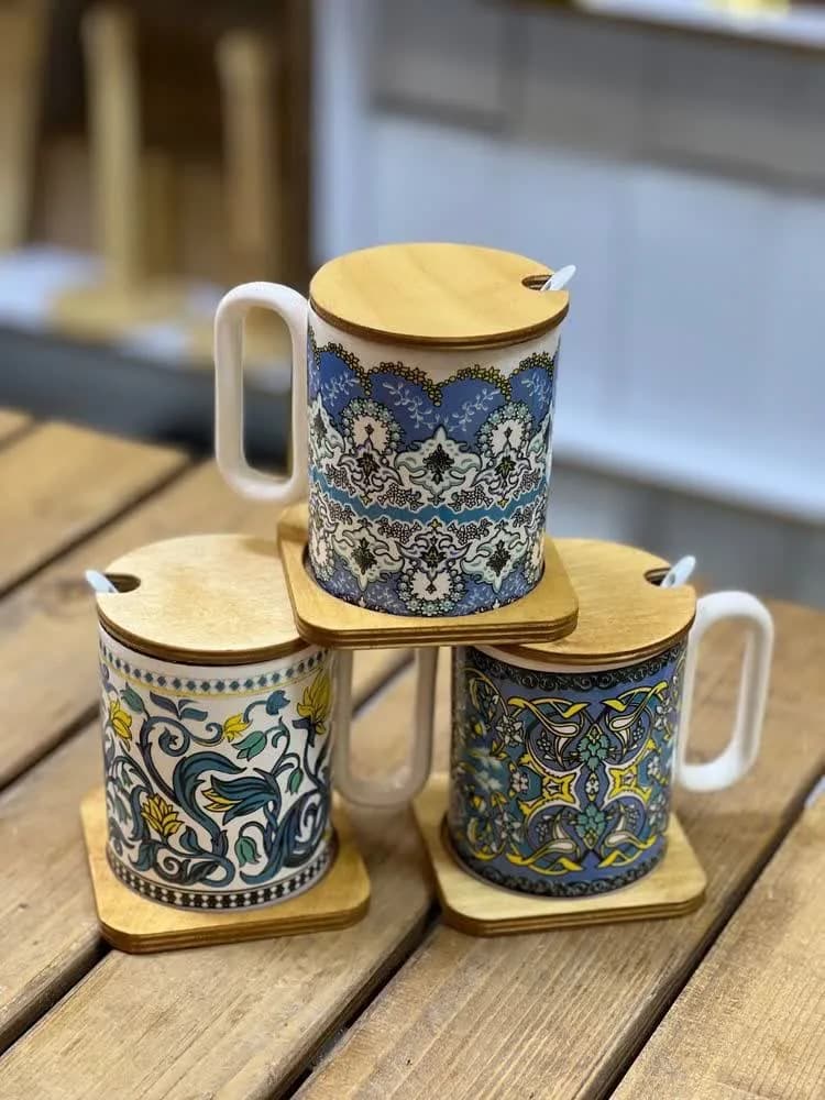 ماگ سنتی زیره دار درب دار