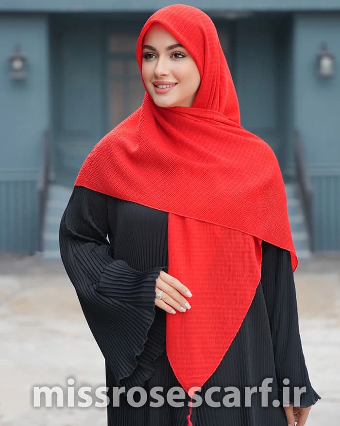 روسری قرمز پلیسه کد S50