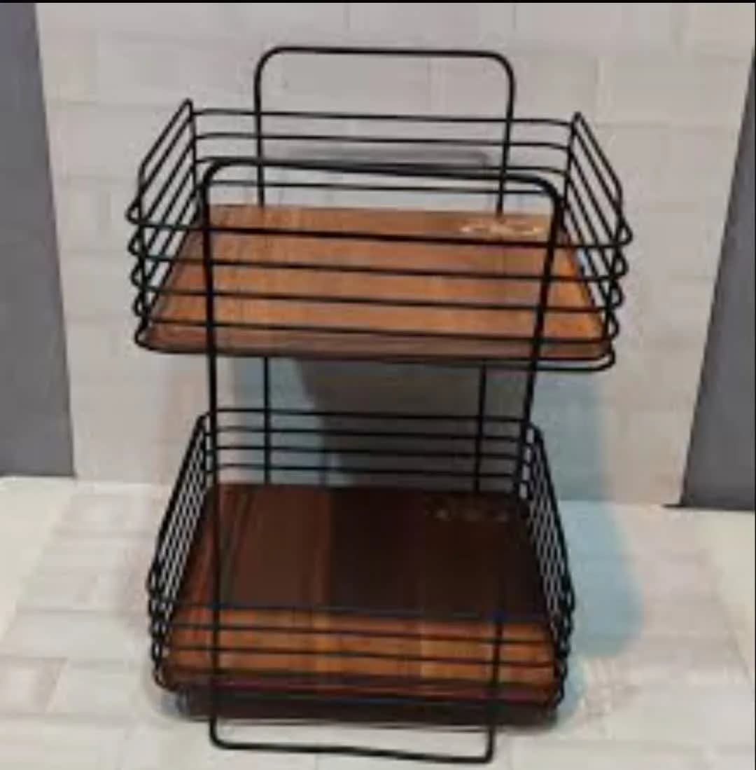 جا پیازی 2طبقه مربع کف چوبی