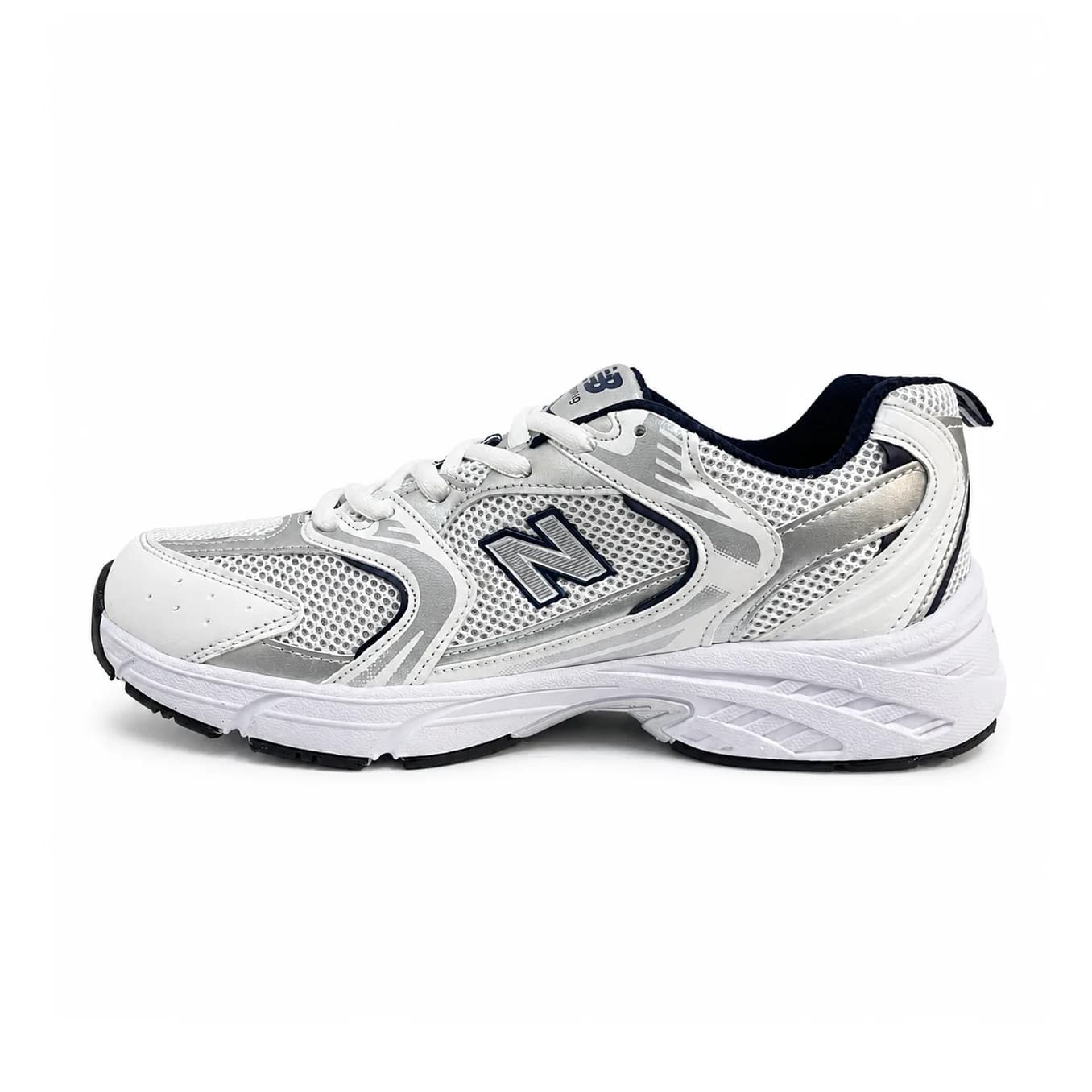 کتانی مدل new balance 530-سفید سرمه ای کد 1504 — تصویر ۳