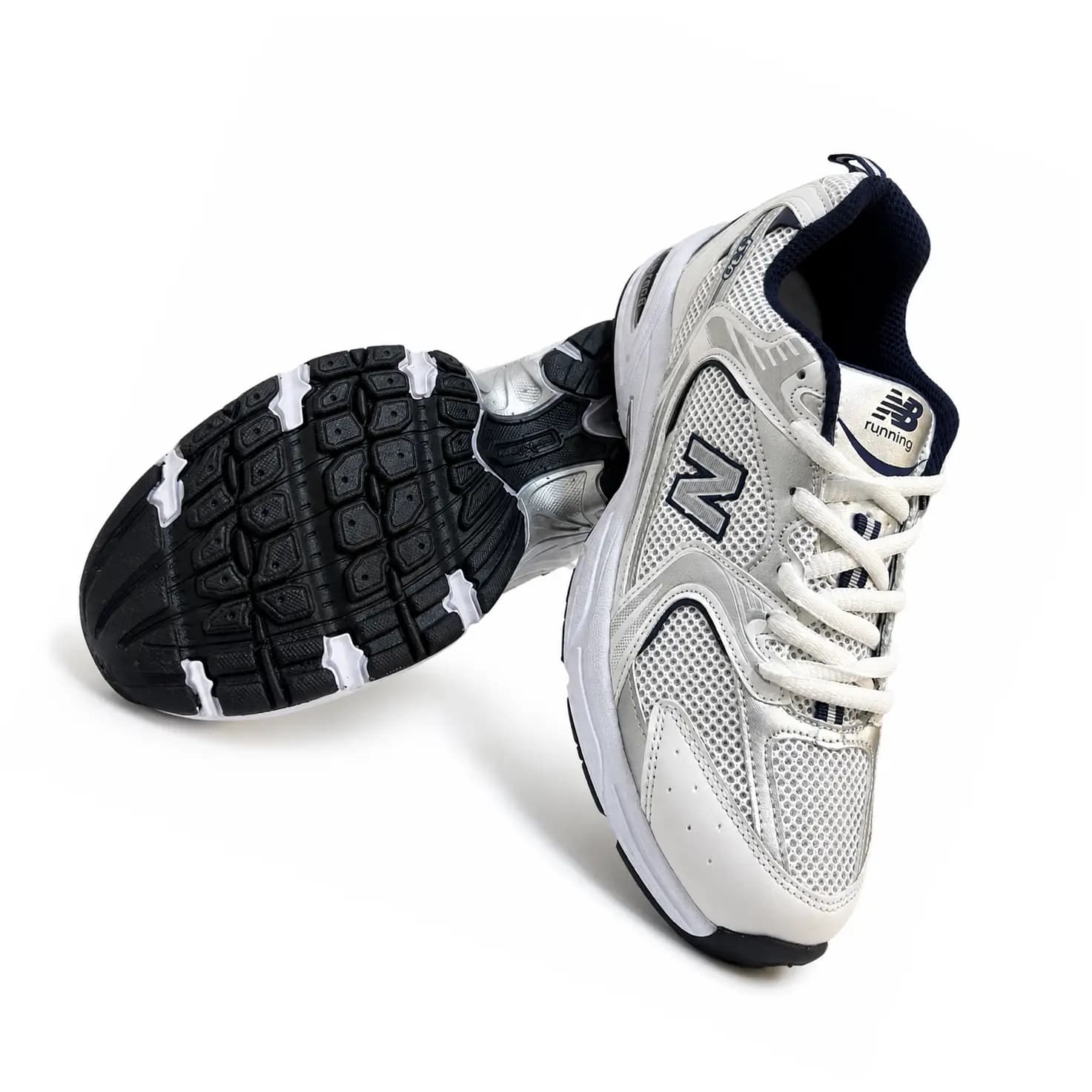 کتانی مدل new balance 530-سفید سرمه ای کد 1504 — تصویر ۴