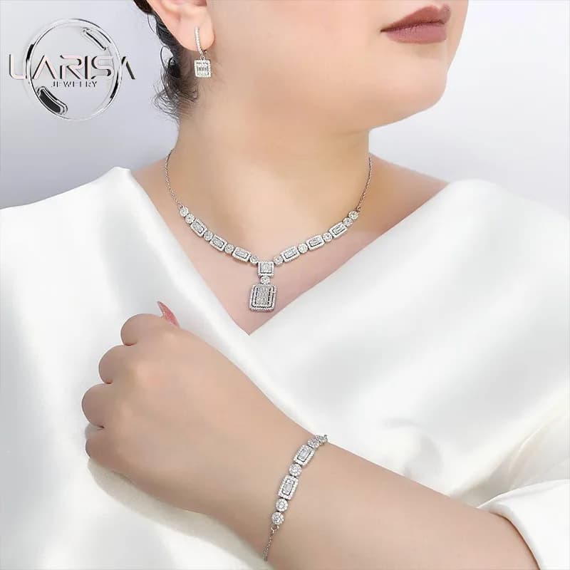 سرویس زنجیری نقره دخترانه SZ02 — تصویر ۳