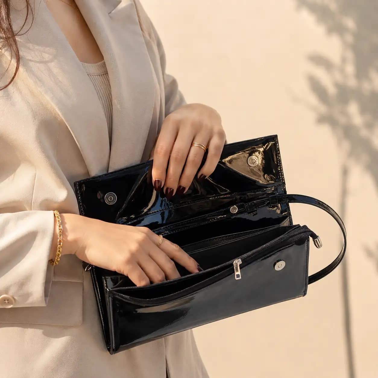 کیف دوشی زنانه مدل مینیمال کد 3202 — تصویر ۳