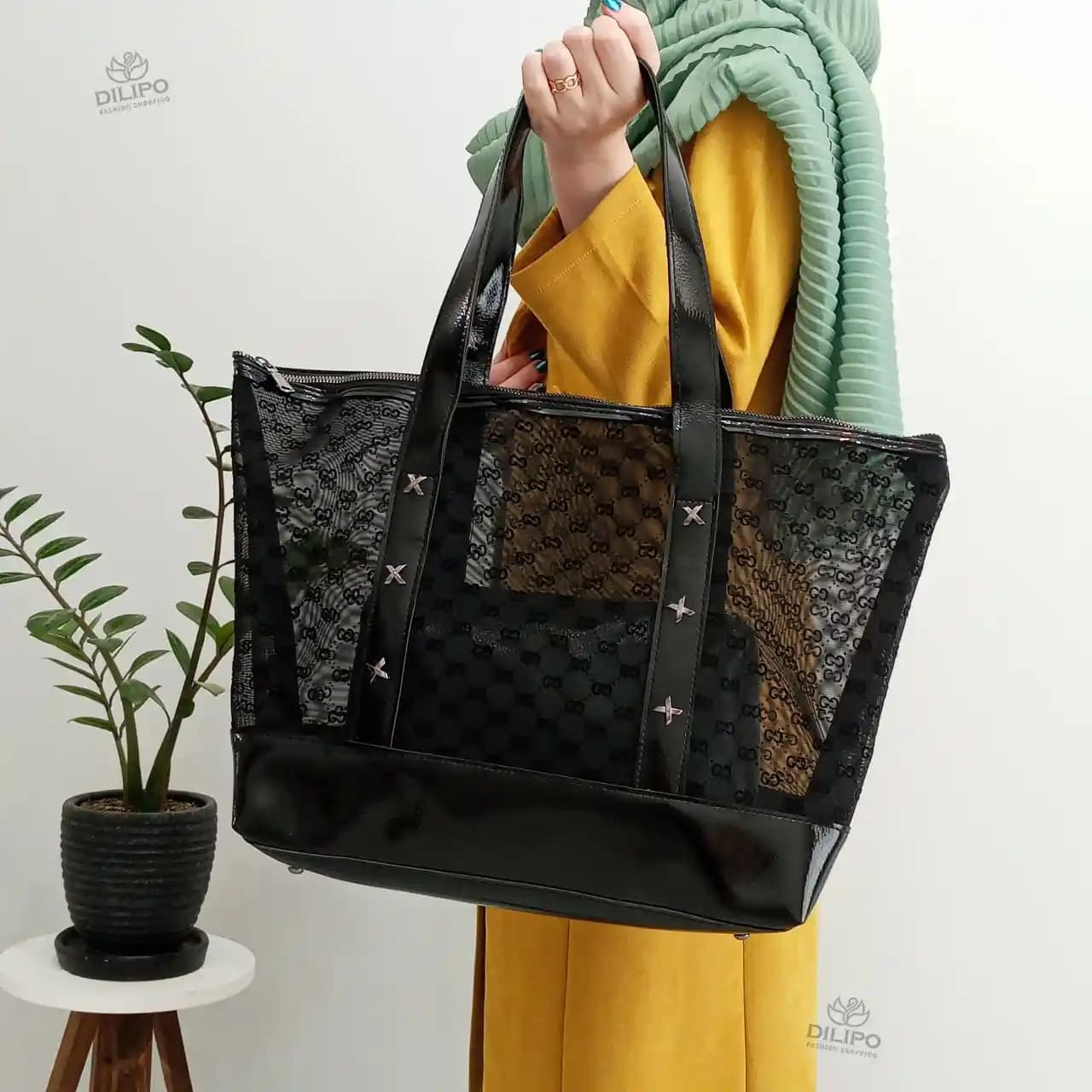 کیف دستی زنانه سایز بزرگ یافا طرح گوچی 2372 — تصویر ۲