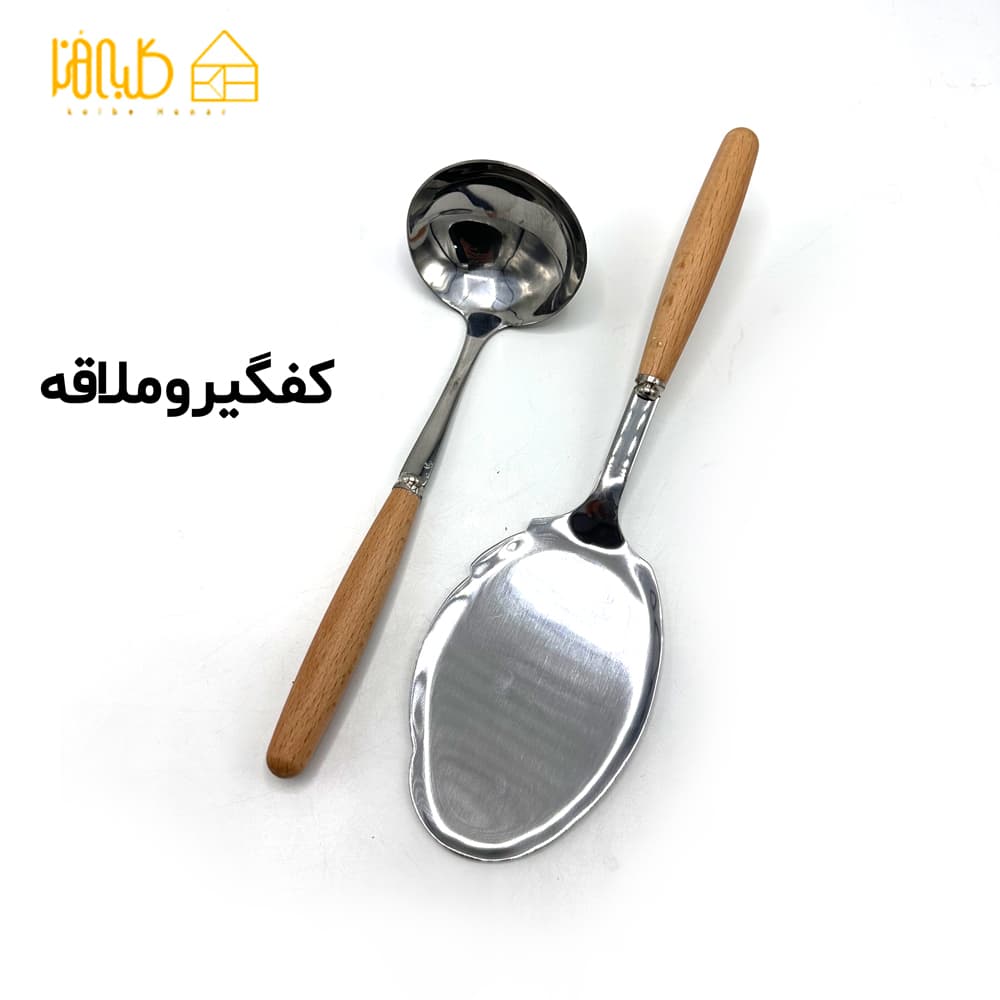 ست قاشق و چنگال دسته چوبی — تصویر ۲