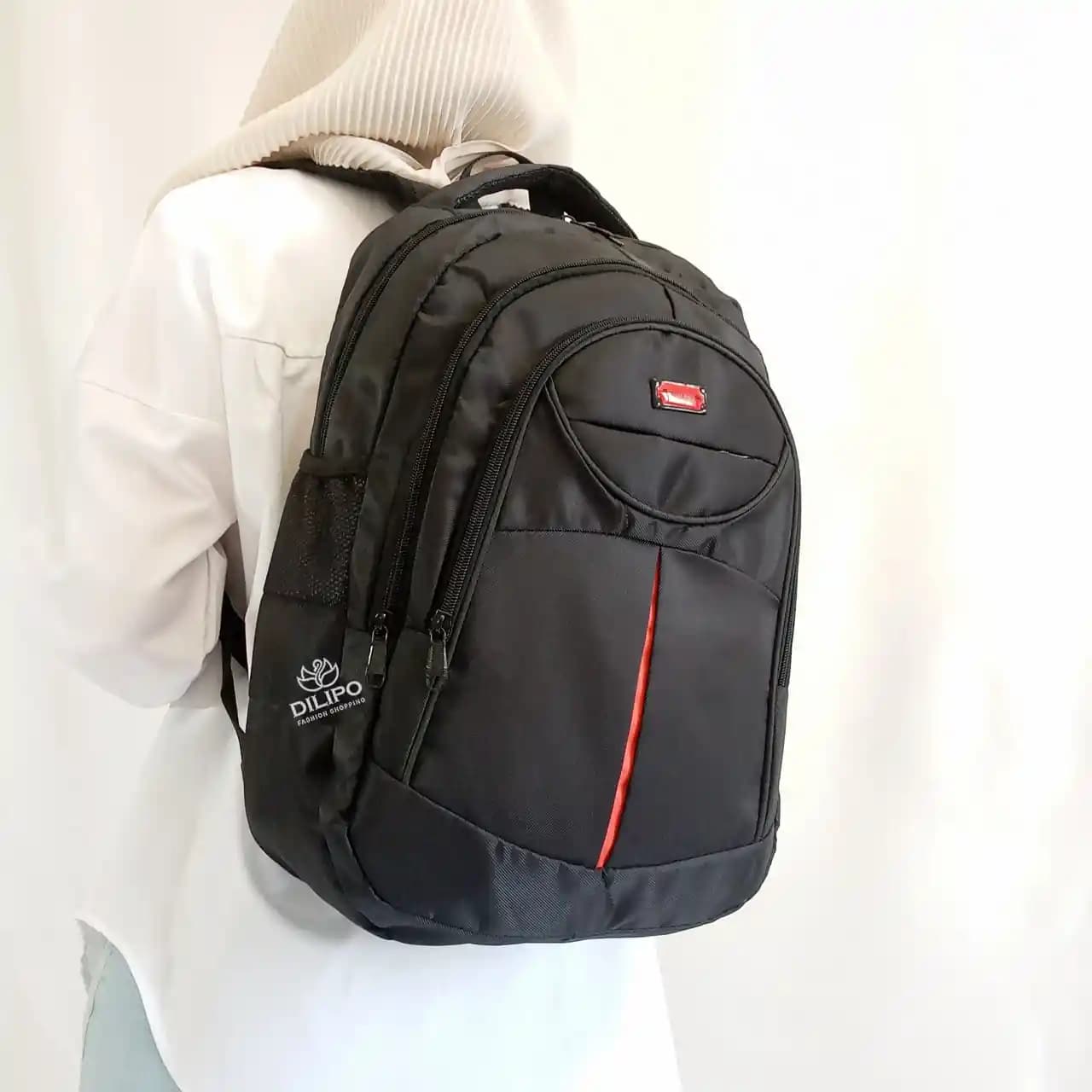 کوله پشتی مشکی طرح پیرکاردین تابیتا 2393 — تصویر ۳