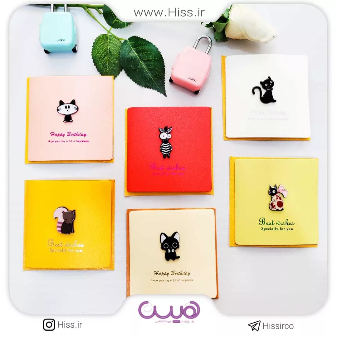 کارت پستال گربه خوش شانس (مدل رندوم)