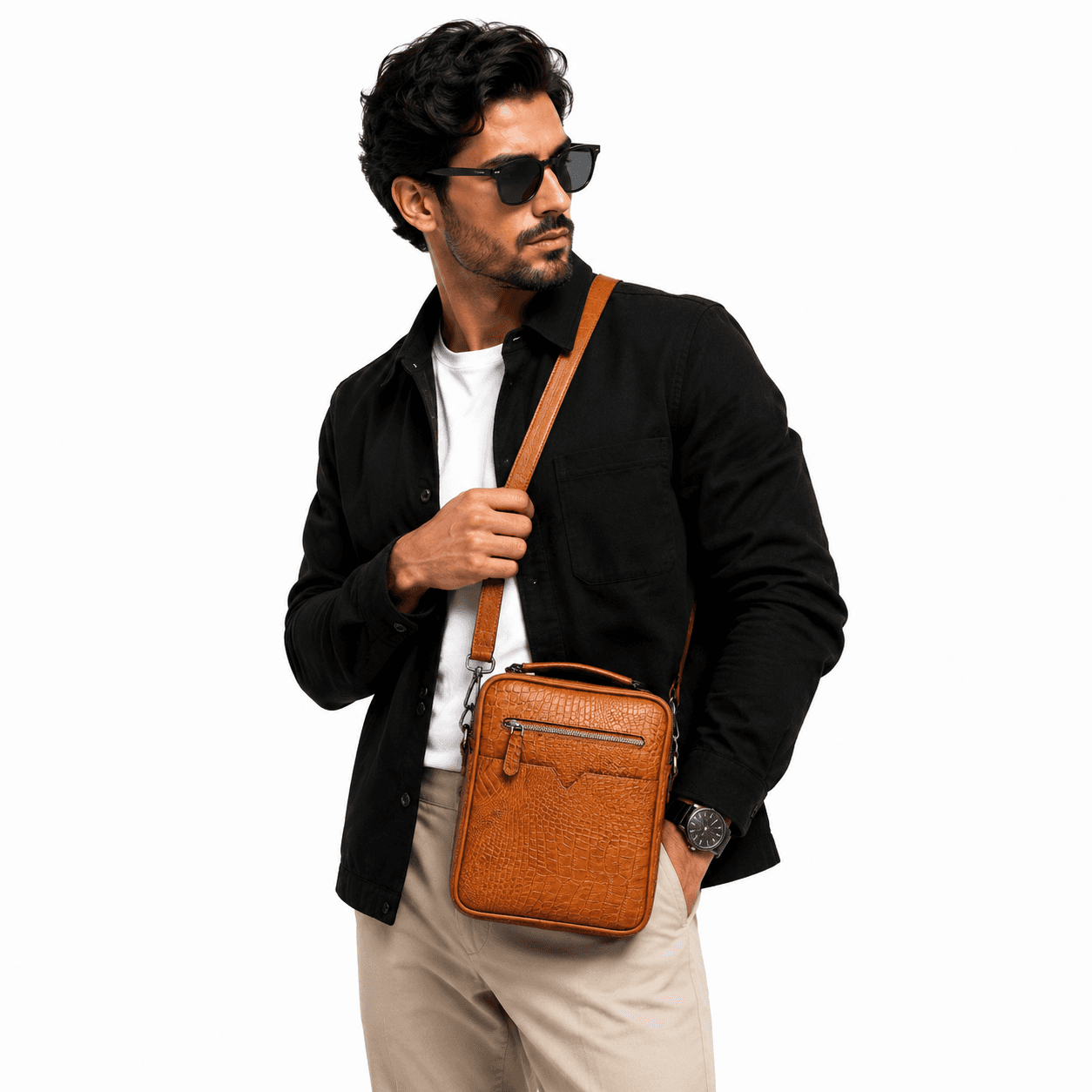 کیف رودوشی چرم برند T.T مدل آناهیتا درجه یک — تصویر ۳