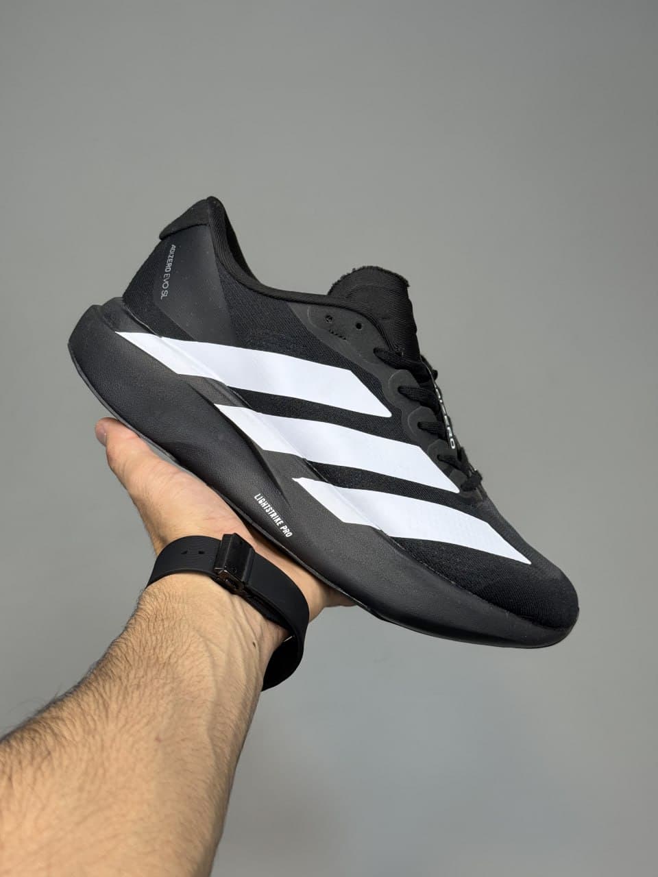 کتونی آدیداس آدیزیرو اوو اس ال مشکی سفید Adidas Adizero Evo SL Black White — تصویر ۲