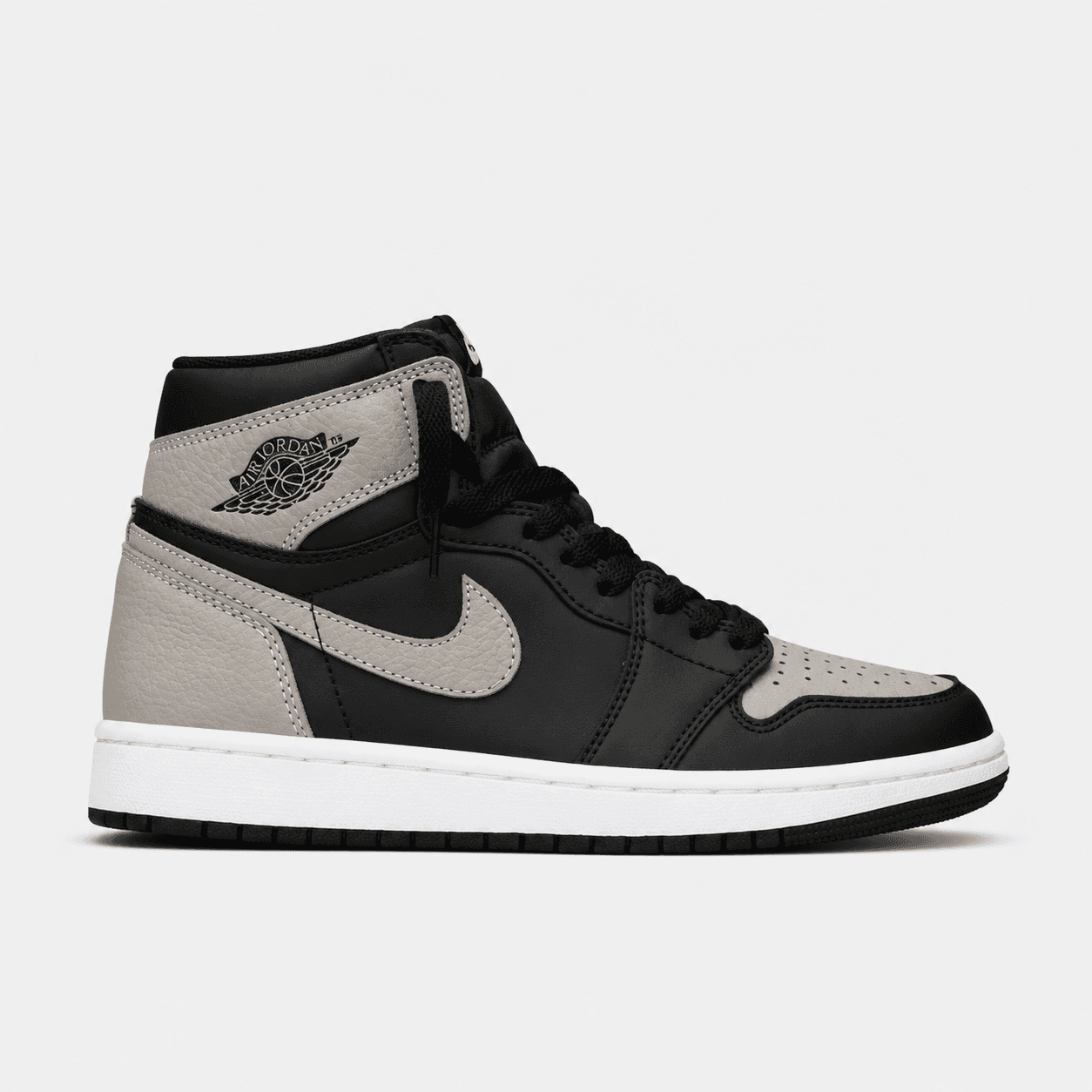 کتونی جردن وان ساقدار طوسی مشکی Air Jordan 1 High Shadow