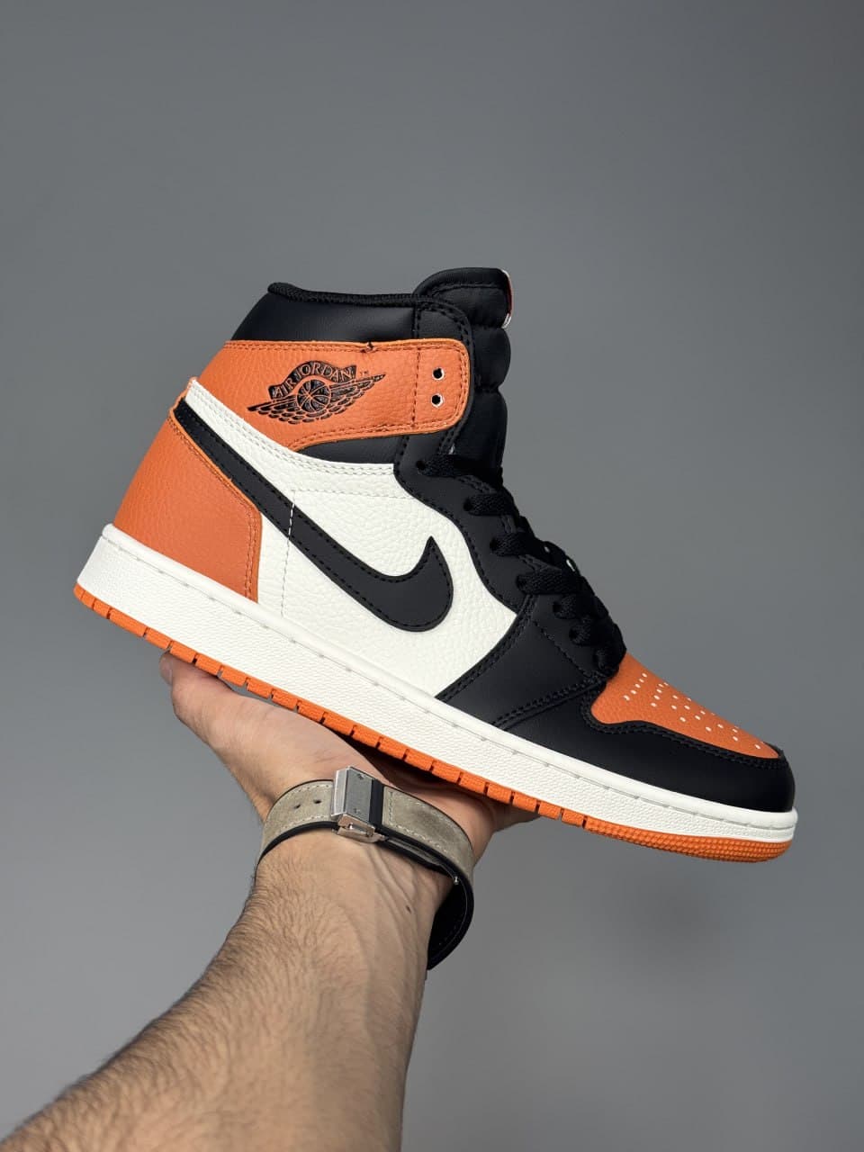 کتونی جردن وان ساقدار نارنجی مشکی Air Jordan 1 High Shattered Backboard — تصویر ۲